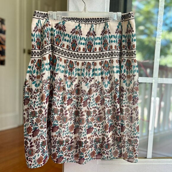 NWT Max Studio High Waist Floral A Line Skirt Women S - Picture 3 of 10